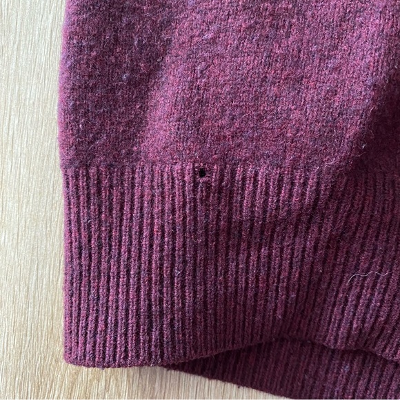 Jack Wills Knitwear Unisex Burgundy Wool Crewneck Sweater Pullover Size Large - Picture 4 of 8